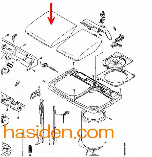 画像1: 日立洗濯機用・フタ (1)