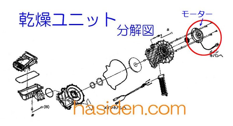 画像1: 洗濯機用・乾燥ユニット　モ－タ－ (1)