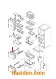 画像1: 冷蔵庫冷蔵室扉用パッキン (1)